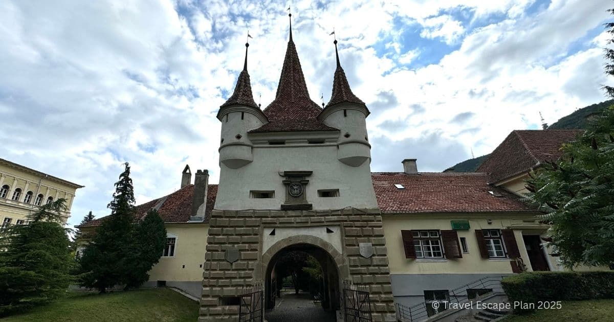 medieval Catherines Gate in Romania