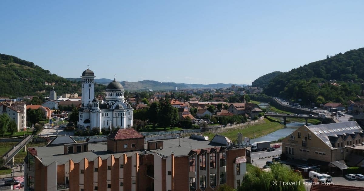 view of Sighisoara city from a viewpoint