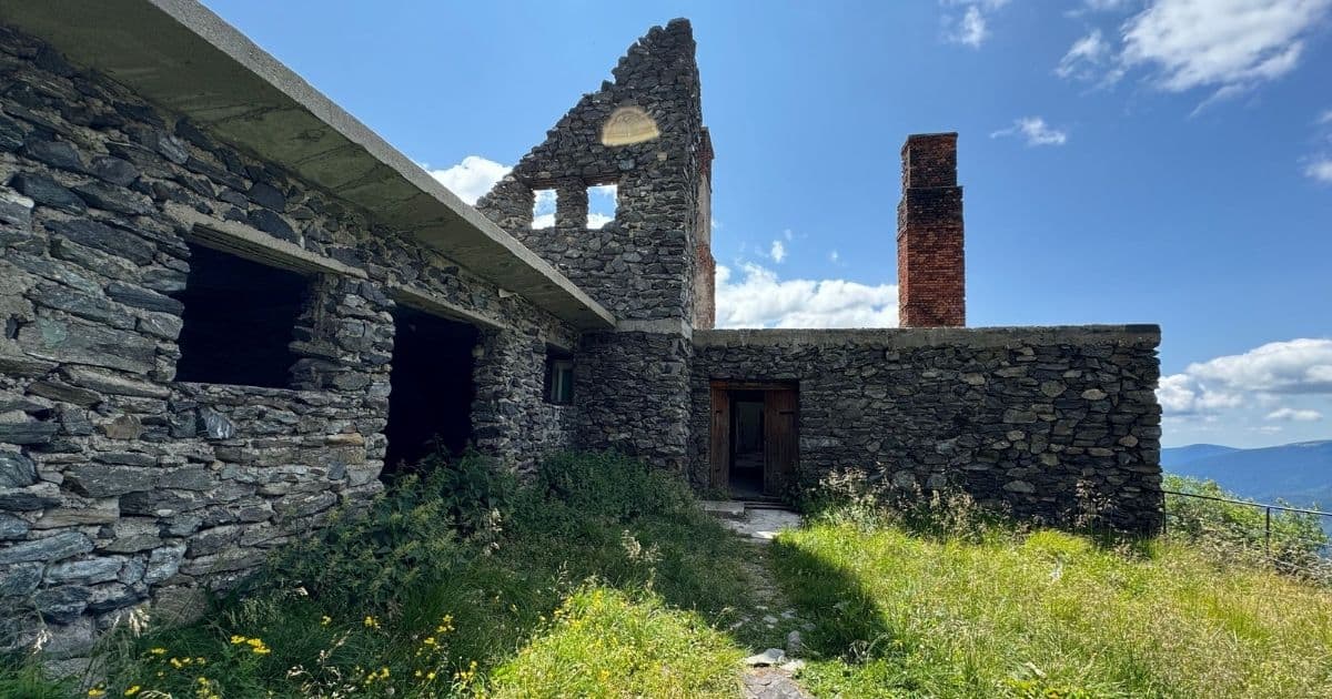 abandoned building on the Transfagarasan Highway, Romania